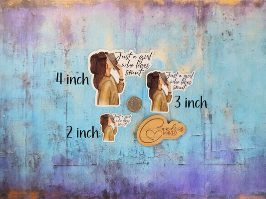 Just A Girl Who Loves Smut, Funny Spicy Romance Book Reading Sticker or Magnet
