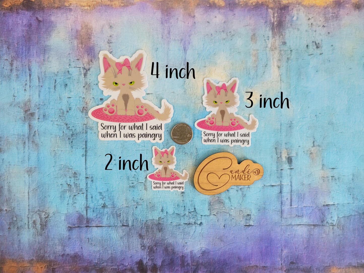 Sorry For What I Said When I Was Paingry, Chronic Pain Cat Sticker or Magnet