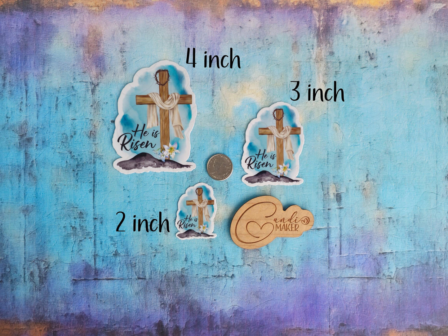 He Is Risen, Religious Jesus Resurrection Easter Sticker or Magnet