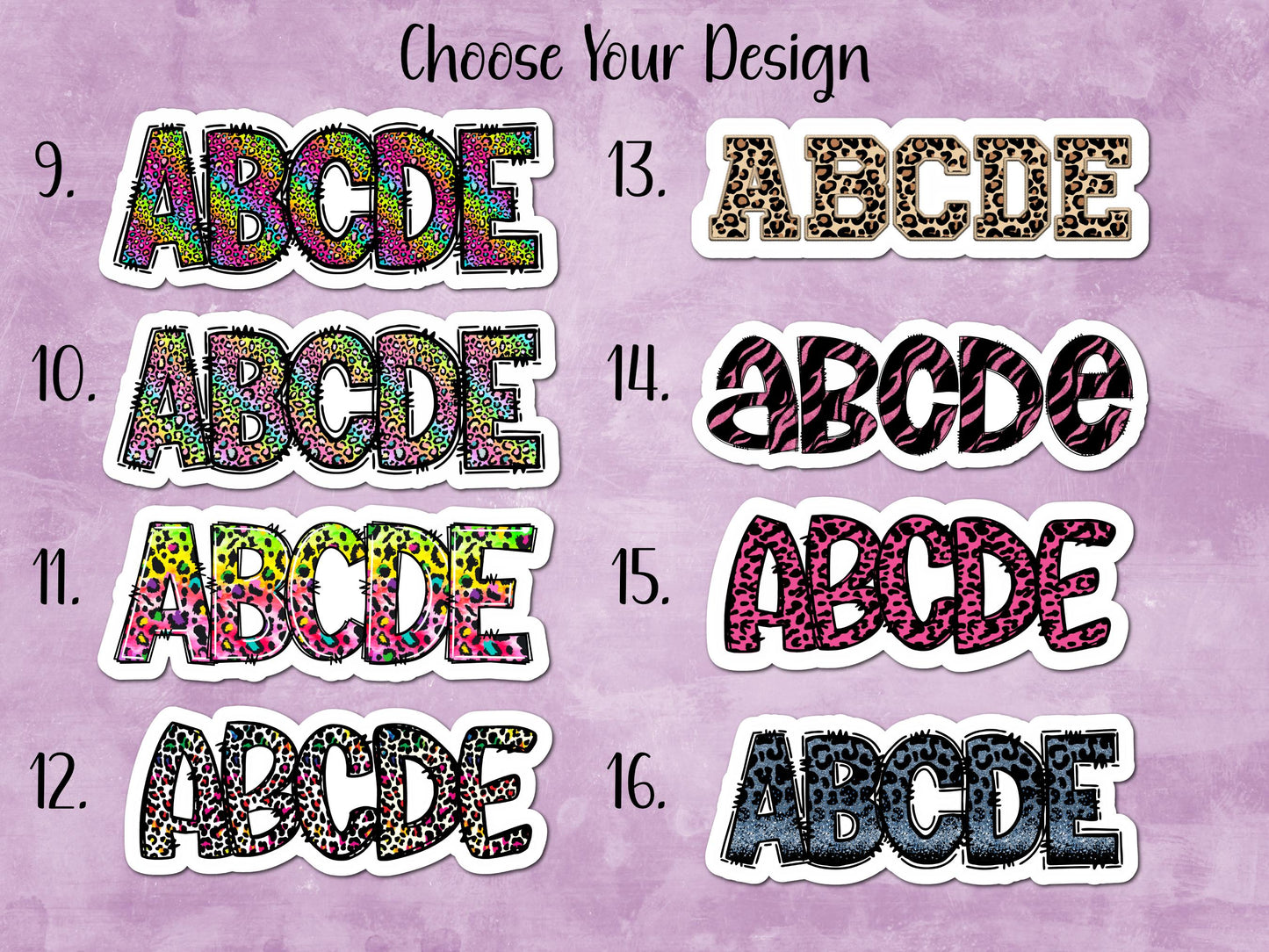 Animal Print Custom Name Sticker or Magnet