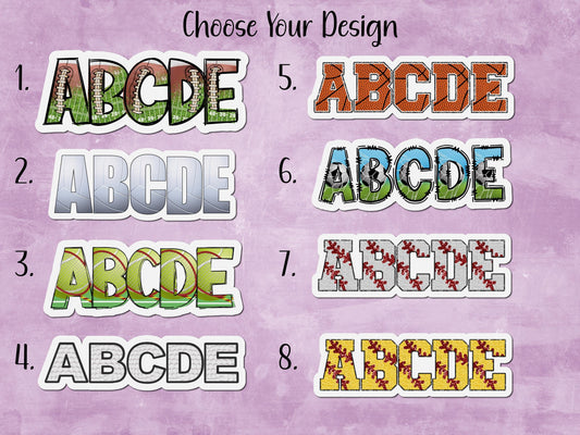 Sports Custom Name Sticker or Magnet