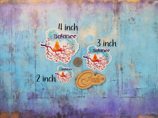 Balance, Meditation Sticker or Magnet