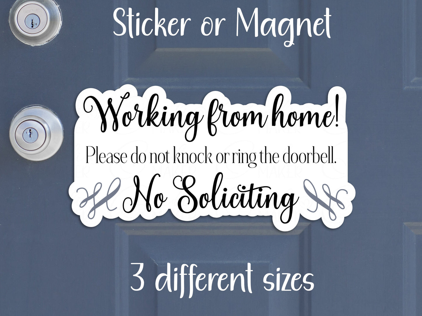 Do Not Disturb Working From Home No Soliciting Sticker or Magnet