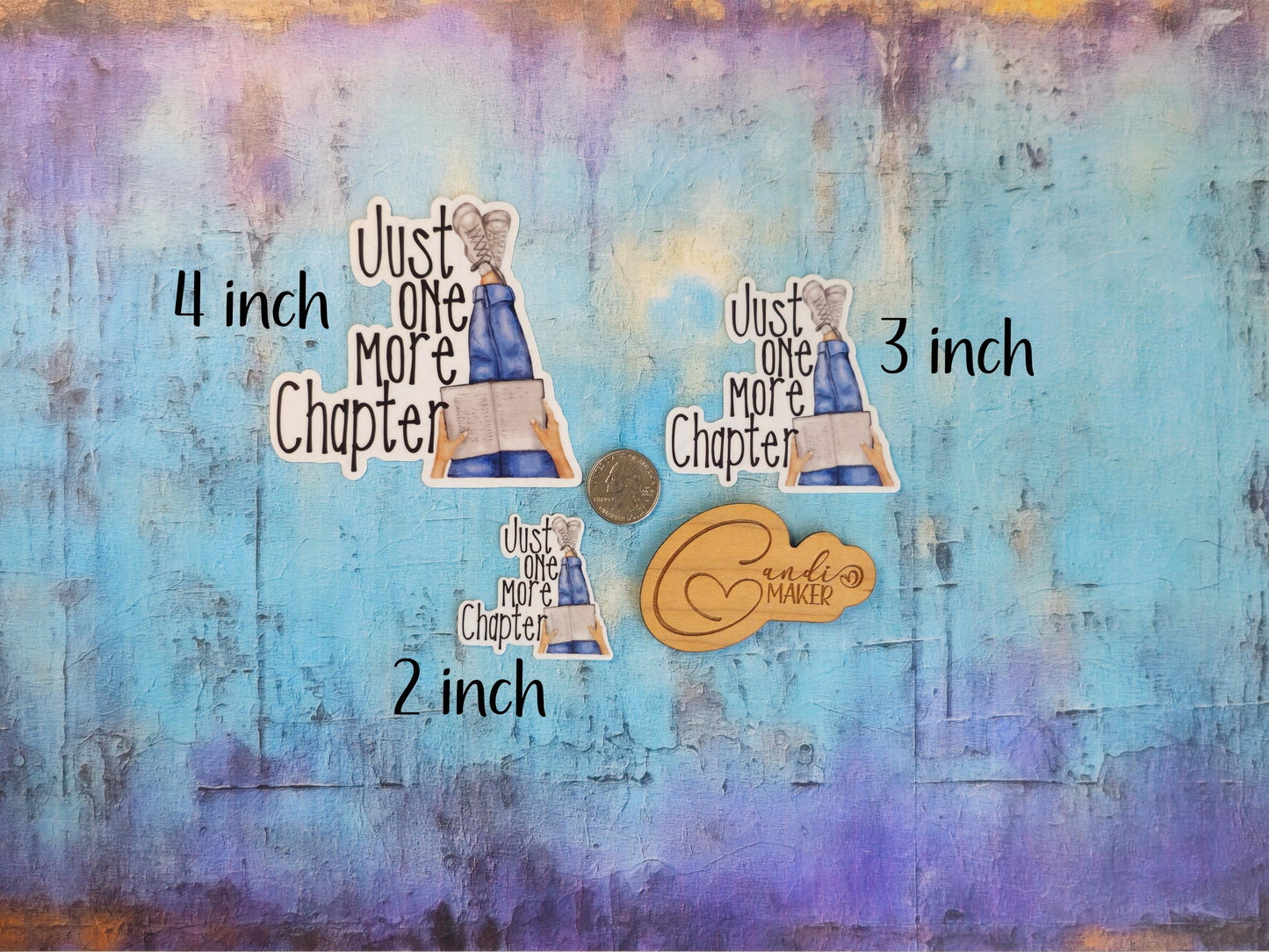 Just One More Chapter, Cute Reading Sticker or Magnet