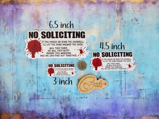 Beware Dog No Soliciting Sticker or Magnet