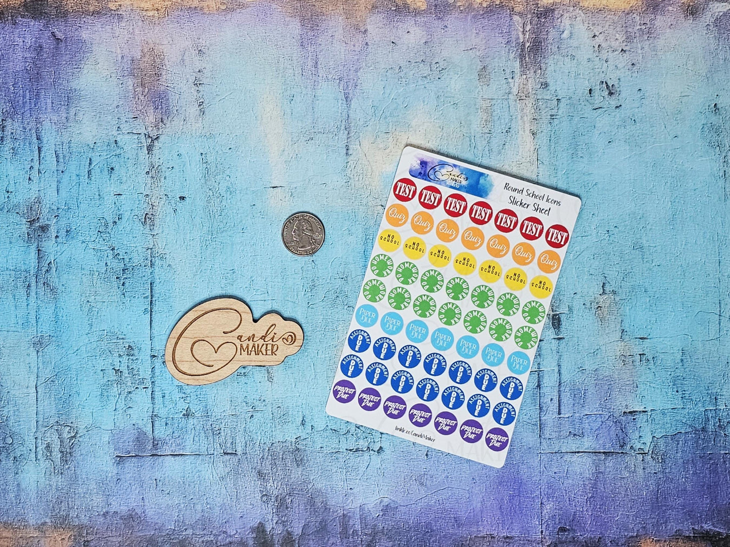 Rainbow School Planner Sticker Sheet