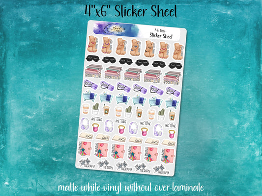 Me Time Tiny Icon Planner Sticker Sheet