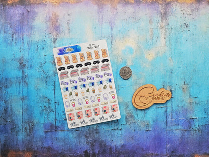 Me Time Tiny Icon Planner Sticker Sheet