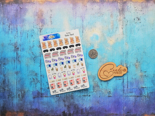 Me Time Tiny Icon Planner Sticker Sheet