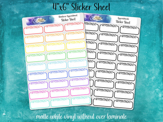 Appointment Reminders Tiny Icon Planning Sticker Sheet