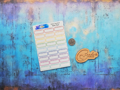 Appointment Reminders Tiny Icon Planning Sticker Sheet