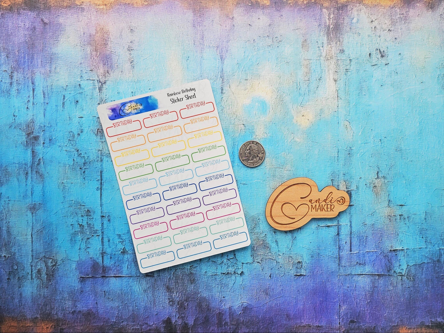 Birthday Reminders Tiny Icon Planning Sticker Sheet