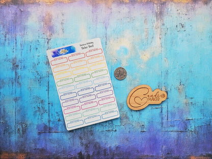 Birthday Reminders Tiny Icon Planning Sticker Sheet