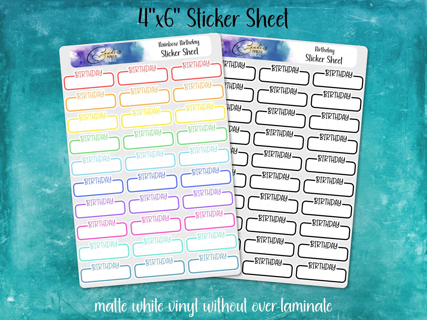 Birthday Reminders Tiny Icon Planning Sticker Sheet