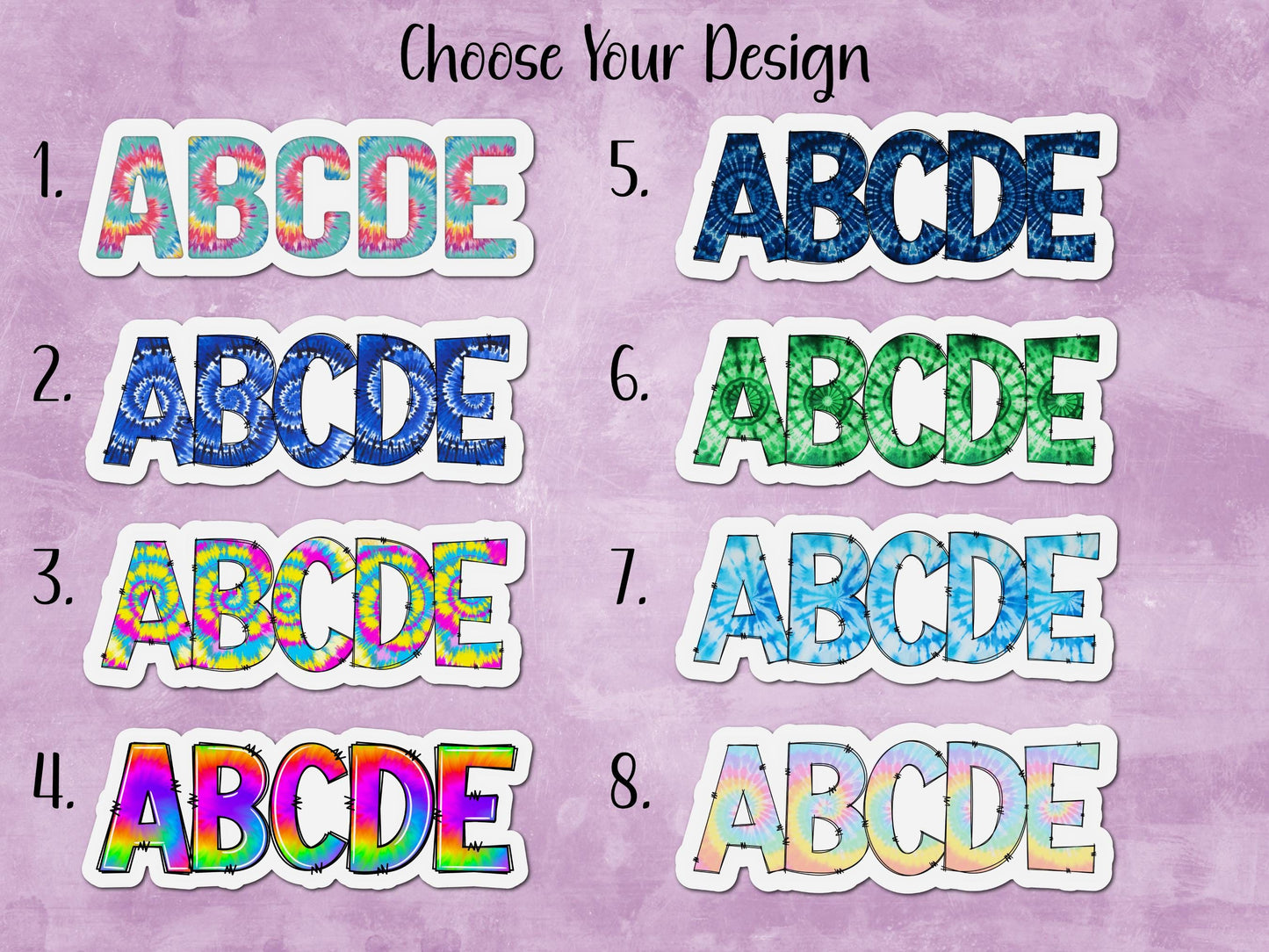 Tie Dye Custom Name Magnetic Bookmark | 16 Different Designs