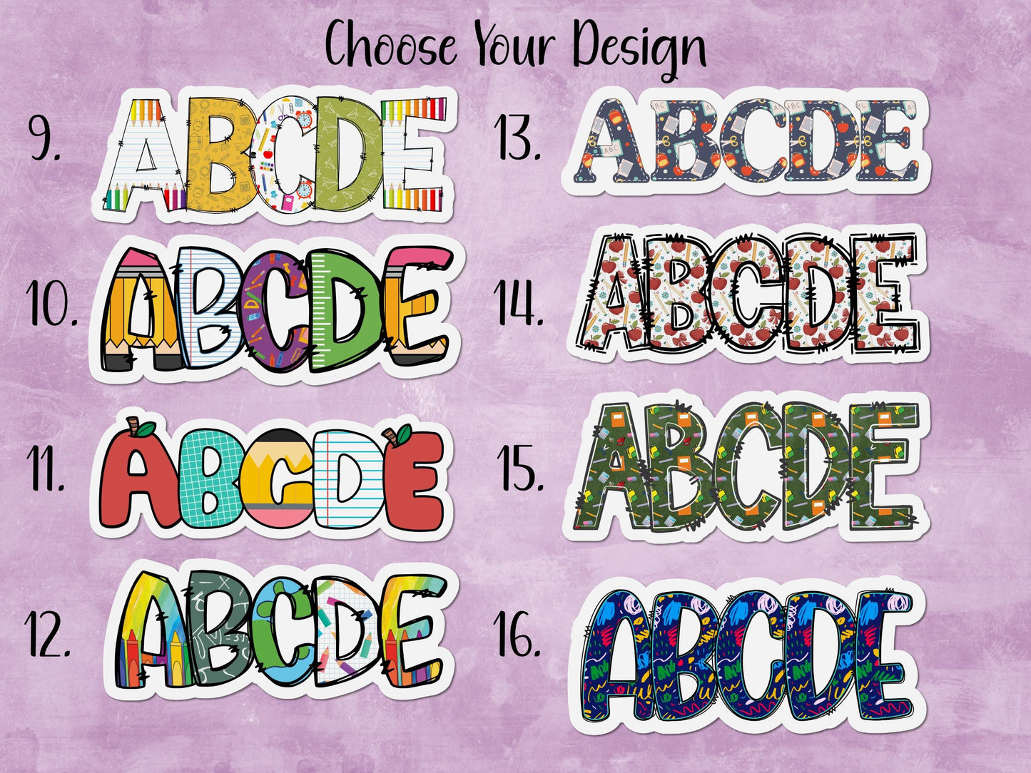 Back to School Custom Name Magnetic Bookmark | 16 Different Designs