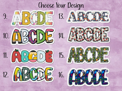 Back to School Custom Name Magnetic Bookmark | 16 Different Designs