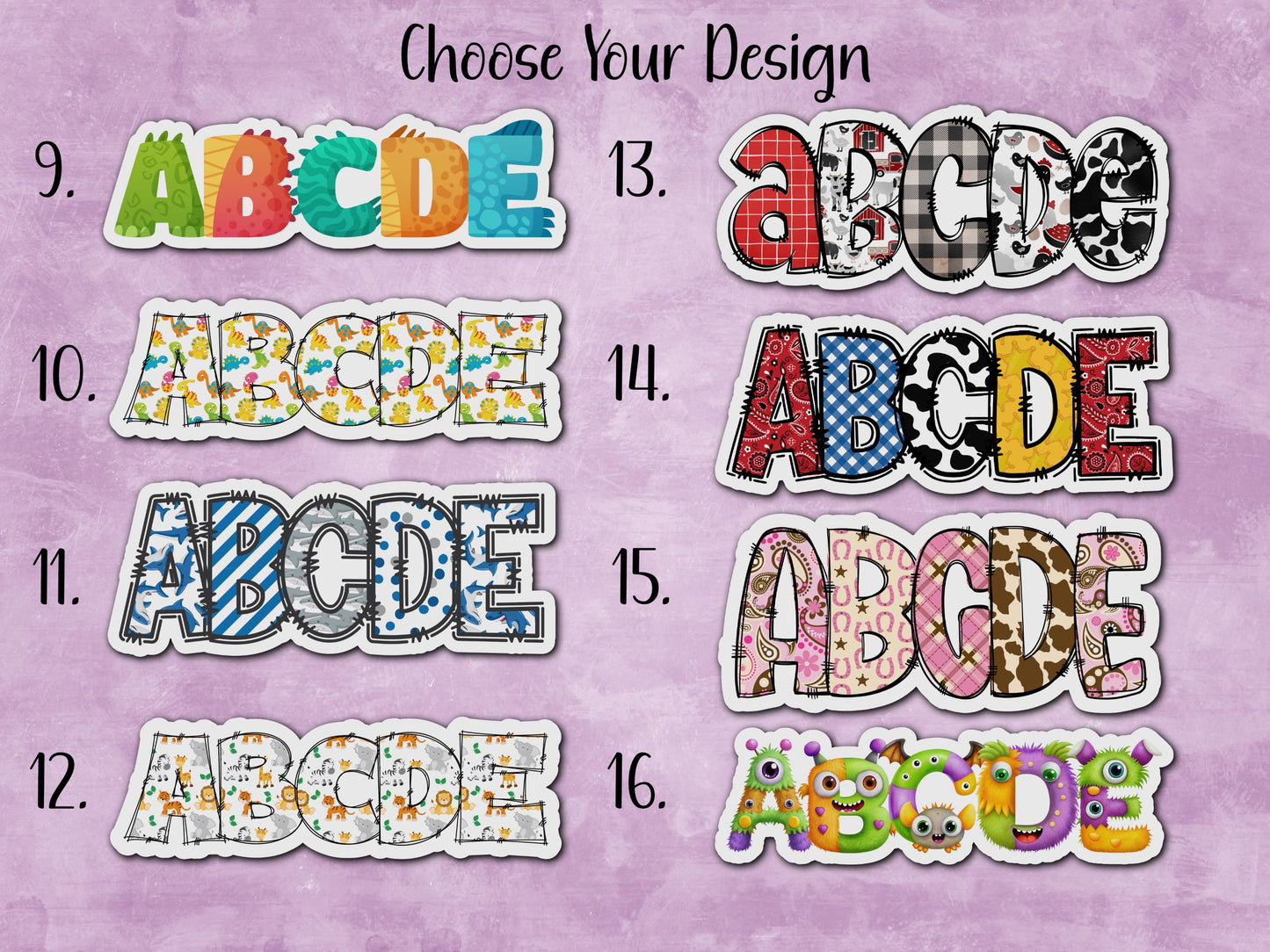 Fun Custom Name Magnetic Bookmark | 32 Different Designs