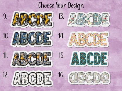 Floral Custom Name Magnetic Bookmark | 24 Different Designs