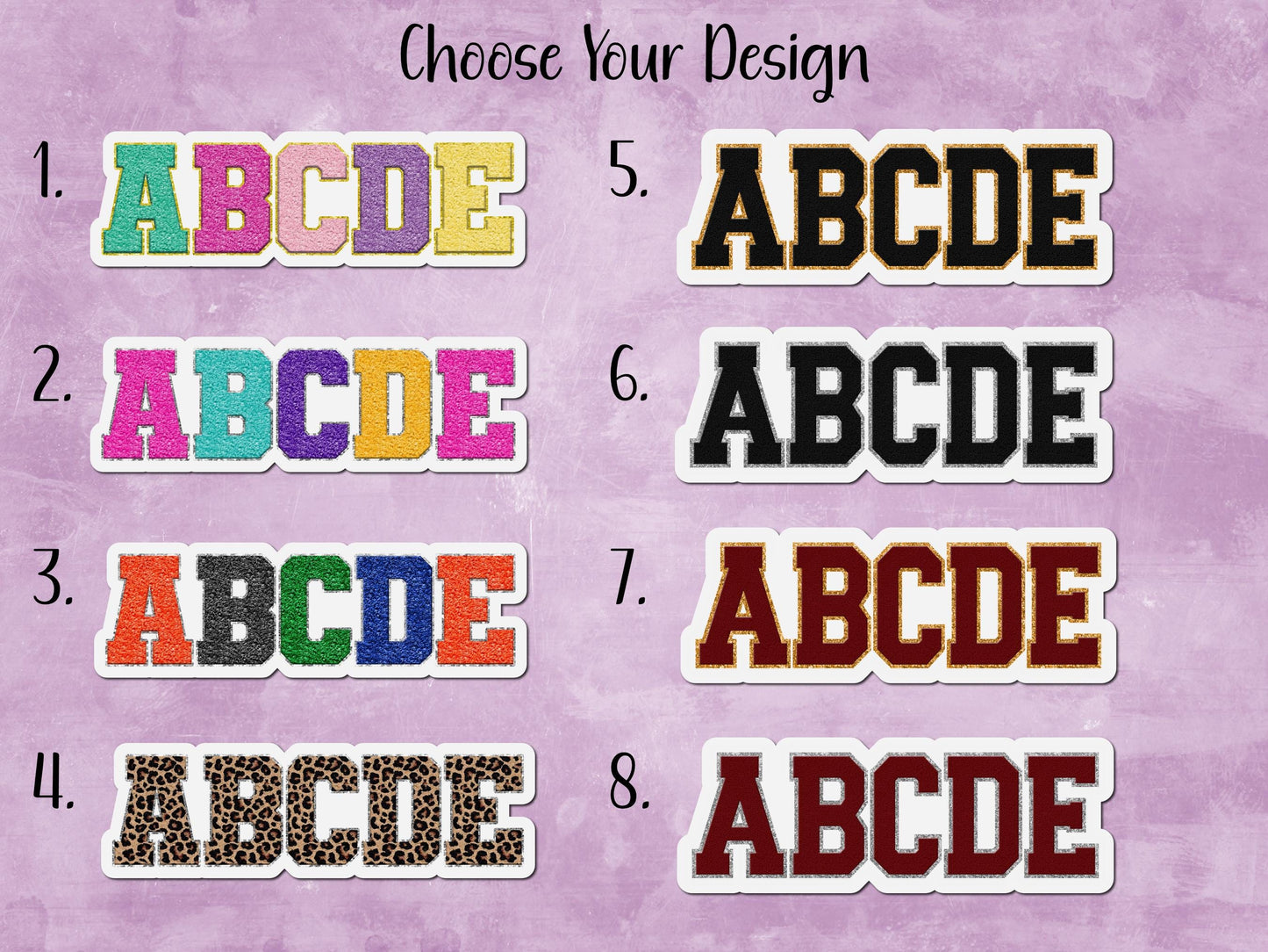 Faux Chenille Custom Name Magnetic Bookmark | 40 Different Designs