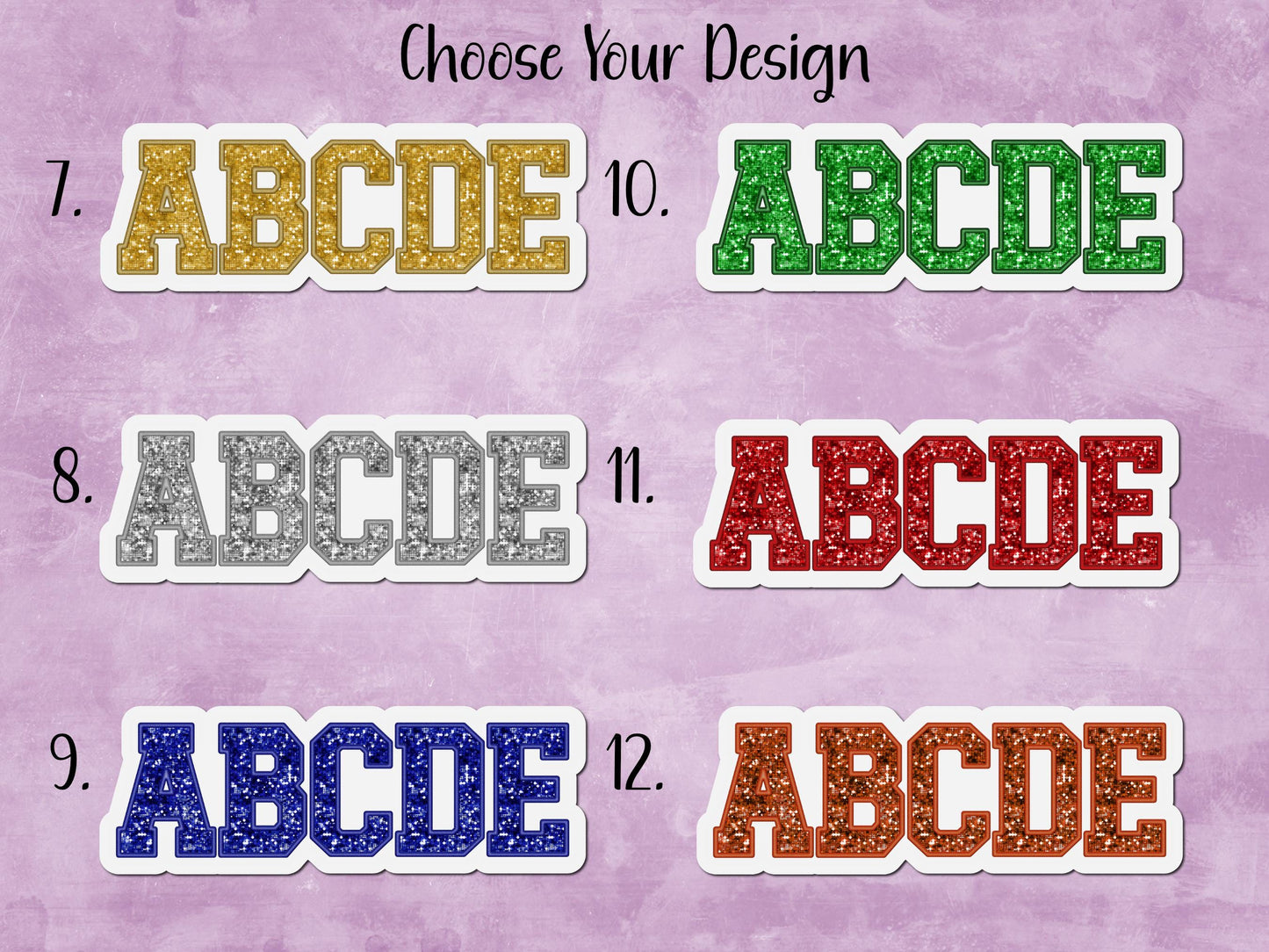 Faux Sequin Custom Name Magnetic Bookmark | 18 Different Designs
