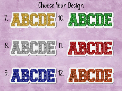 Faux Sequin Custom Name Magnetic Bookmark | 18 Different Designs