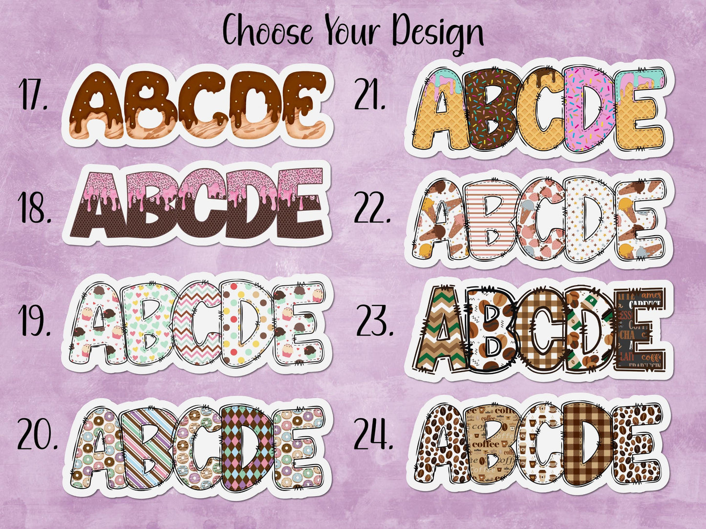Food and Drink Custom Name Magnetic Bookmark | 24 Different Designs
