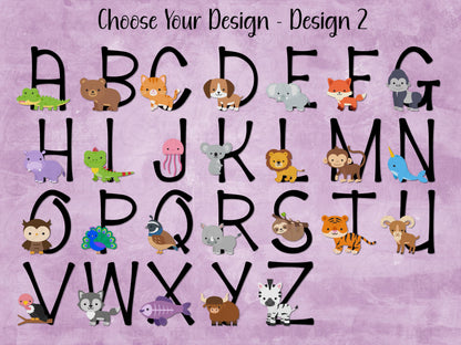 Animal Alphabet Custom Name Magnetic Bookmark | 5 Different Designs