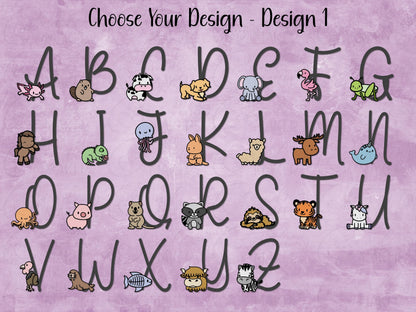 Animal Alphabet Custom Name Magnetic Bookmark | 5 Different Designs