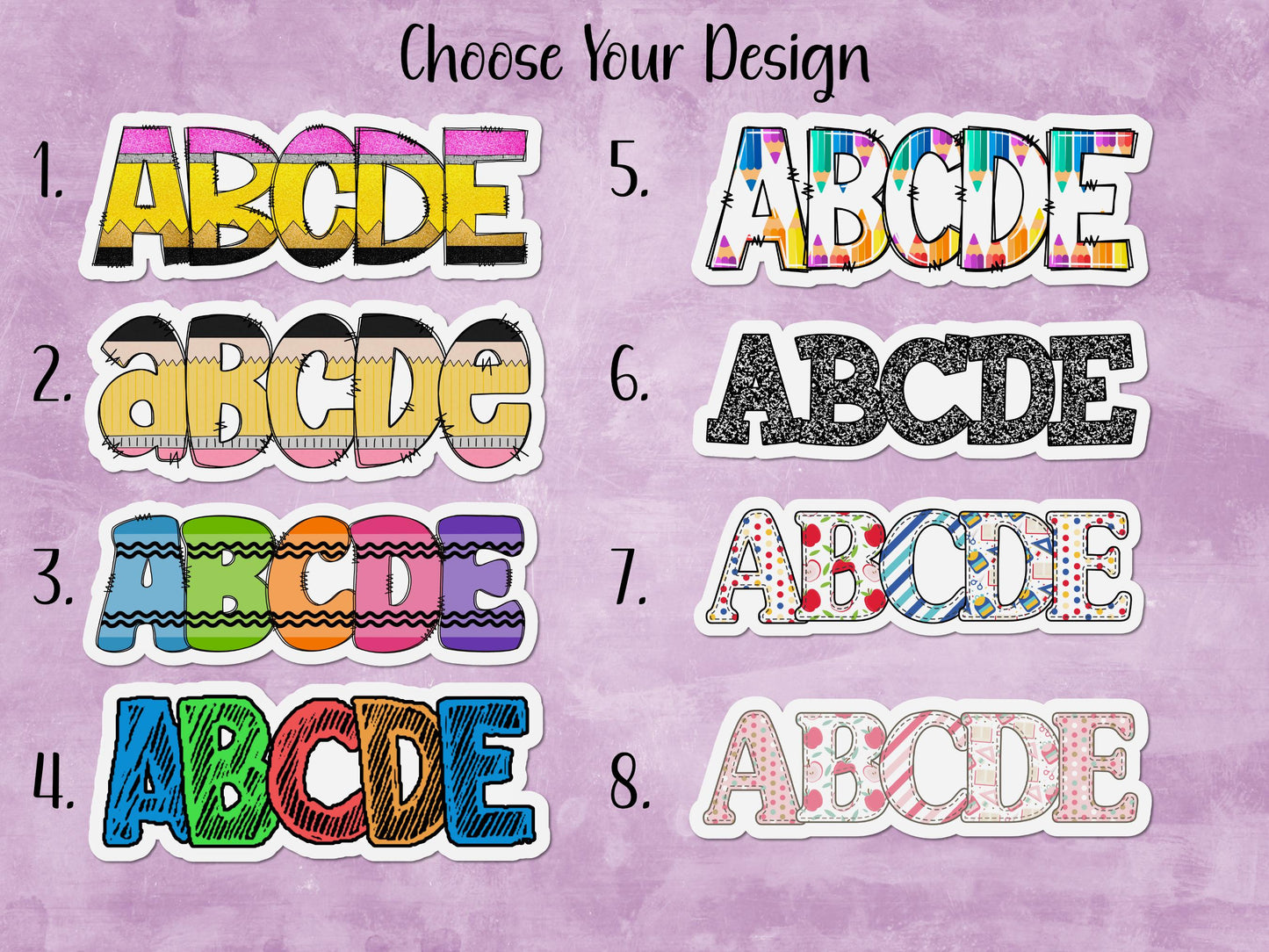 Back to School Custom Name Magnetic Bookmark | 16 Different Designs