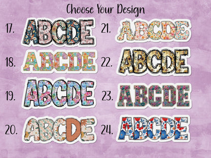 Floral Custom Name Magnetic Bookmark | 24 Different Designs