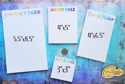Personalized Rainbow Name Tear-Off Notepad
